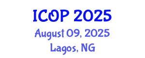 International Conference on Optics and Photonics (ICOP) August 09, 2025 - Lagos, Nigeria