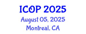 International Conference on Optics and Photonics (ICOP) August 05, 2025 - Montreal, Canada
