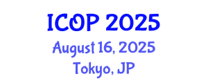 International Conference on Optics and Photonics (ICOP) August 16, 2025 - Tokyo, Japan