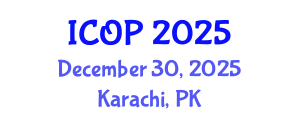 International Conference on Optics and Photonics (ICOP) December 30, 2025 - Karachi, Pakistan