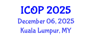 International Conference on Optics and Photonics (ICOP) December 06, 2025 - Kuala Lumpur, Malaysia
