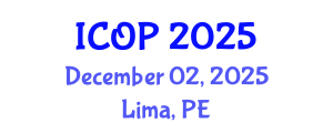 International Conference on Optics and Photonics (ICOP) December 02, 2025 - Lima, Peru