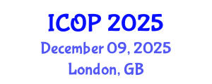 International Conference on Optics and Photonics (ICOP) December 09, 2025 - London, United Kingdom