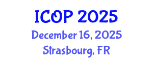 International Conference on Optics and Photonics (ICOP) December 16, 2025 - Strasbourg, France