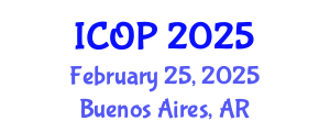 International Conference on Optics and Photonics (ICOP) February 25, 2025 - Buenos Aires, Argentina