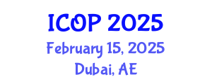 International Conference on Optics and Photonics (ICOP) February 15, 2025 - Dubai, United Arab Emirates