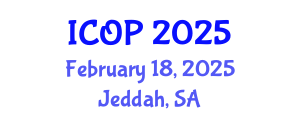 International Conference on Optics and Photonics (ICOP) February 18, 2025 - Jeddah, Saudi Arabia