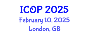 International Conference on Optics and Photonics (ICOP) February 10, 2025 - London, United Kingdom