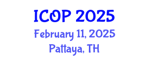 International Conference on Optics and Photonics (ICOP) February 11, 2025 - Pattaya, Thailand