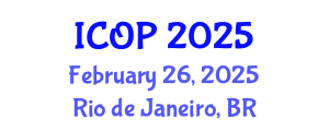 International Conference on Optics and Photonics (ICOP) February 26, 2025 - Rio de Janeiro, Brazil