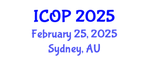International Conference on Optics and Photonics (ICOP) February 25, 2025 - Sydney, Australia