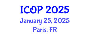 International Conference on Optics and Photonics (ICOP) January 25, 2025 - Paris, France