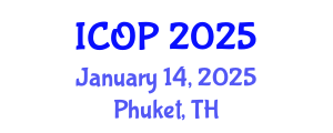International Conference on Optics and Photonics (ICOP) January 14, 2025 - Phuket, Thailand
