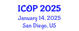 International Conference on Optics and Photonics (ICOP) January 14, 2025 - San Diego, United States