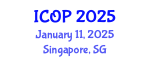 International Conference on Optics and Photonics (ICOP) January 11, 2025 - Singapore, Singapore