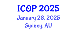 International Conference on Optics and Photonics (ICOP) January 28, 2025 - Sydney, Australia