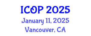 International Conference on Optics and Photonics (ICOP) January 11, 2025 - Vancouver, Canada