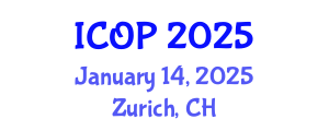 International Conference on Optics and Photonics (ICOP) January 14, 2025 - Zurich, Switzerland