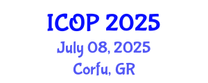 International Conference on Optics and Photonics (ICOP) July 08, 2025 - Corfu, Greece
