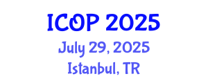 International Conference on Optics and Photonics (ICOP) July 29, 2025 - Istanbul, Turkey