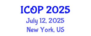 International Conference on Optics and Photonics (ICOP) July 12, 2025 - New York, United States