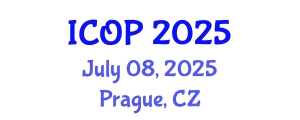 International Conference on Optics and Photonics (ICOP) July 08, 2025 - Prague, Czechia