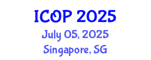 International Conference on Optics and Photonics (ICOP) July 05, 2025 - Singapore, Singapore