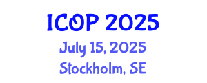 International Conference on Optics and Photonics (ICOP) July 15, 2025 - Stockholm, Sweden