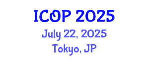 International Conference on Optics and Photonics (ICOP) July 22, 2025 - Tokyo, Japan