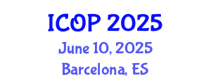 International Conference on Optics and Photonics (ICOP) June 10, 2025 - Barcelona, Spain