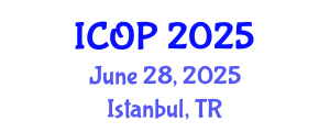 International Conference on Optics and Photonics (ICOP) June 28, 2025 - Istanbul, Turkey