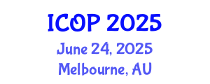 International Conference on Optics and Photonics (ICOP) June 24, 2025 - Melbourne, Australia