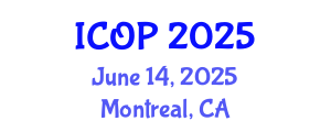 International Conference on Optics and Photonics (ICOP) June 14, 2025 - Montreal, Canada