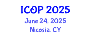 International Conference on Optics and Photonics (ICOP) June 24, 2025 - Nicosia, Cyprus