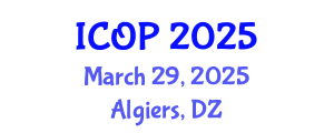 International Conference on Optics and Photonics (ICOP) March 29, 2025 - Algiers, Algeria