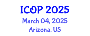 International Conference on Optics and Photonics (ICOP) March 04, 2025 - Arizona, United States