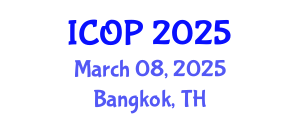 International Conference on Optics and Photonics (ICOP) March 08, 2025 - Bangkok, Thailand