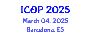 International Conference on Optics and Photonics (ICOP) March 04, 2025 - Barcelona, Spain