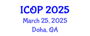 International Conference on Optics and Photonics (ICOP) March 25, 2025 - Doha, Qatar