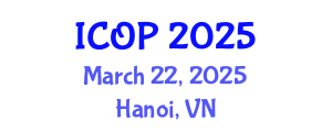 International Conference on Optics and Photonics (ICOP) March 22, 2025 - Hanoi, Vietnam