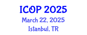 International Conference on Optics and Photonics (ICOP) March 22, 2025 - Istanbul, Turkey