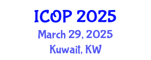 International Conference on Optics and Photonics (ICOP) March 29, 2025 - Kuwait, Kuwait