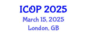 International Conference on Optics and Photonics (ICOP) March 15, 2025 - London, United Kingdom