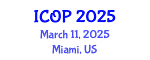 International Conference on Optics and Photonics (ICOP) March 11, 2025 - Miami, United States