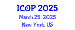 International Conference on Optics and Photonics (ICOP) March 25, 2025 - New York, United States