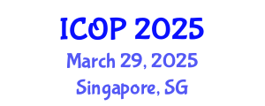 International Conference on Optics and Photonics (ICOP) March 29, 2025 - Singapore, Singapore