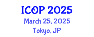 International Conference on Optics and Photonics (ICOP) March 25, 2025 - Tokyo, Japan