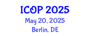 International Conference on Optics and Photonics (ICOP) May 20, 2025 - Berlin, Germany
