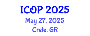 International Conference on Optics and Photonics (ICOP) May 27, 2025 - Crete, Greece