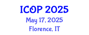 International Conference on Optics and Photonics (ICOP) May 17, 2025 - Florence, Italy